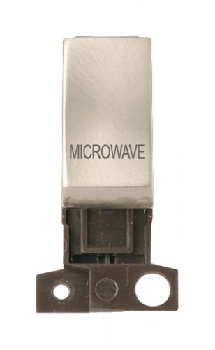 MD018SCMW 13A Resistive 10AX DP Switch Satin Chrome Microwave