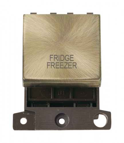 MD022ABFF 20A DP Ingot Switch Antique Brass Fridge Freezer