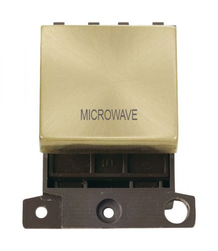 MD022SBMW 20A DP Ingot Switch Satin Brass Microwave