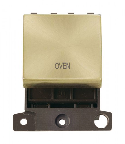 MD022SBOV 20A DP Ingot Switch Satin Brass Oven