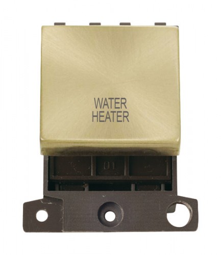 MD022SBWH 20A DP Ingot Switch Satin Brass Water Heater