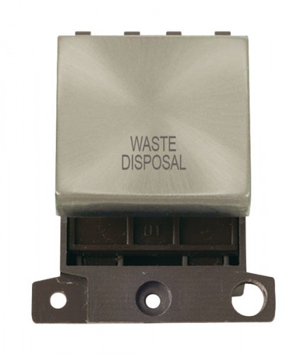MD022SCWD 20A DP Ingot Switch Satin Chrome Waste Disposal