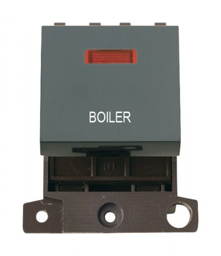 MD023BKBL 20A DP Switch With Neon Black Boiler