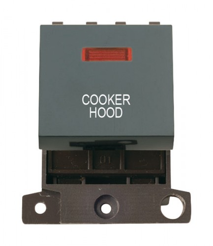 MD023BKCH 20A DP Switch With Neon Black Cooker Hood