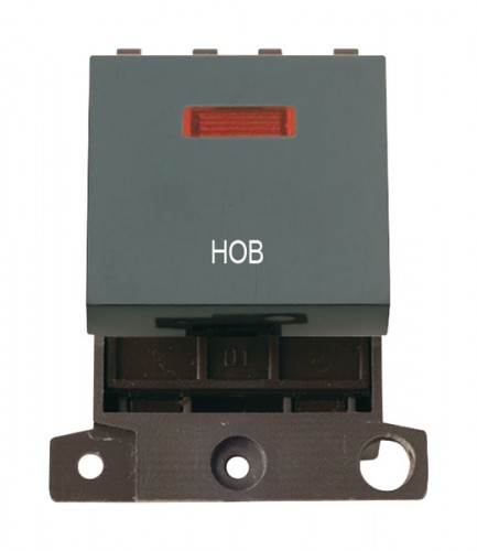 MD023BKHB 20A DP Switch With Neon Black Hob