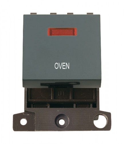 MD023BKOV 20A DP Switch With Neon Black Oven