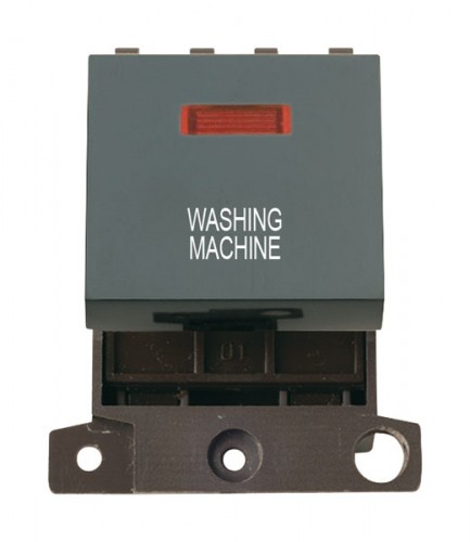 MD023BKWM 20A DP Switch With Neon Black Washing Machine