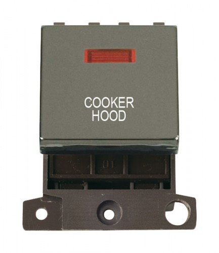 MD023BNCH 20A DP Ingot Switch With Neon Black Nickel Cooker Hood