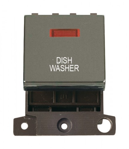 MD023BNDW 20A DP Ingot Switch With Neon Black Nickel Dishwasher