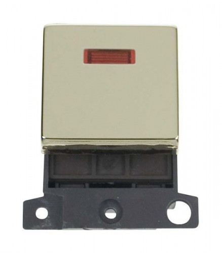 MD023BR 20A DP Ingot Switch With Neon Brass
