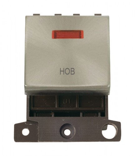 MD023BSHB 20A DP Ingot Switch With Neon Brushed Stainless Steel Hob