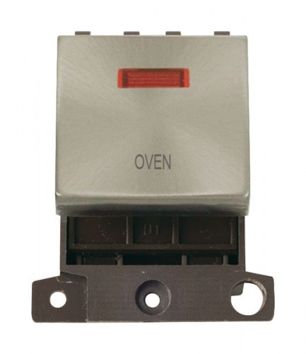 MD023BSOV 20A DP Ingot Switch With Neon Brushed Stainless Steel Oven