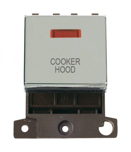 MD023CHCH 20A DP Ingot Switch With Neon Chrome Cooker Hood
