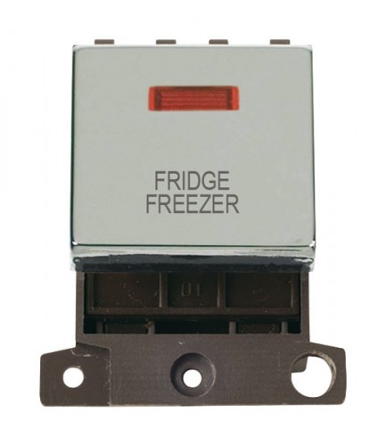MD023CHFF 20A DP Ingot Switch With Neon Chrome Fridge Freezer