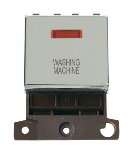 MD023CHWM 20A DP Ingot Switch With Neon Chrome Washing Machine