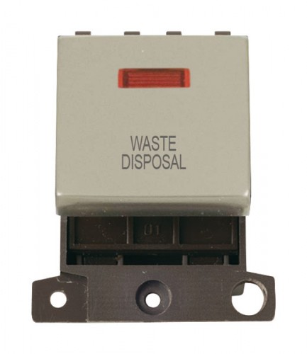 MD023PNWD 20A DP Ingot Switch With Neon Pearl Nickel Waste Disposal