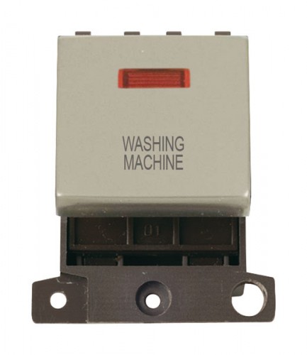 MD023PNWM 20A DP Ingot Switch With Neon Pearl Nickel Washing Machine