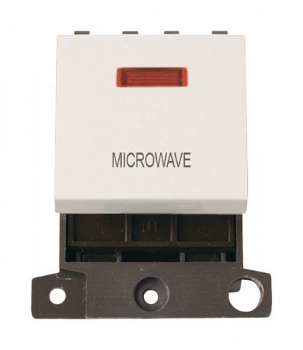 MD023PWMW 20A DP Switch With Neon Polar White Microwave