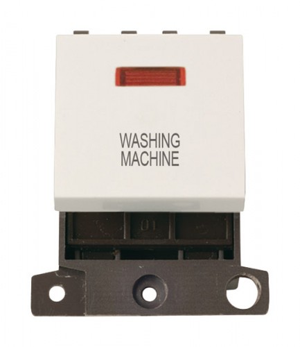 MD023PWWM 20A DP Switch With Neon Polar White Washing Machine