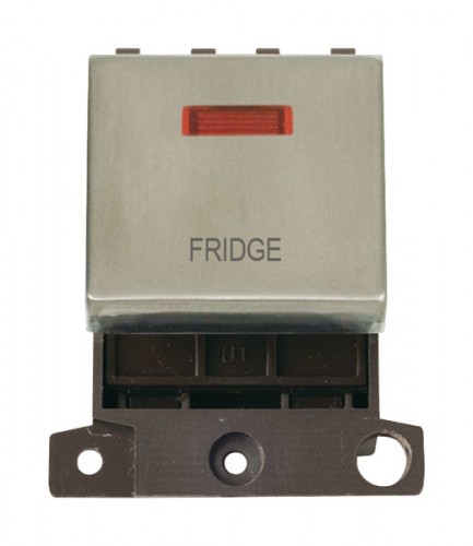 MD023SSFD 20A DP Ingot Switch With Neon - Stainless Steel - Fridge