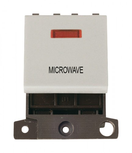 MD023WHMW 20A DP Switch With Neon White Microwave