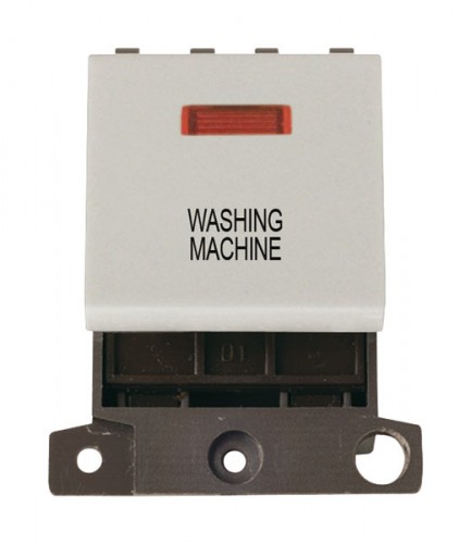 MD023WHWM 20A DP Switch With Neon White Washing Machine