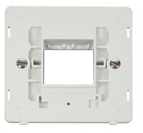 Scolmore Click Definity SIN402PW 1 Gang Plate Twin Aperture Insert White