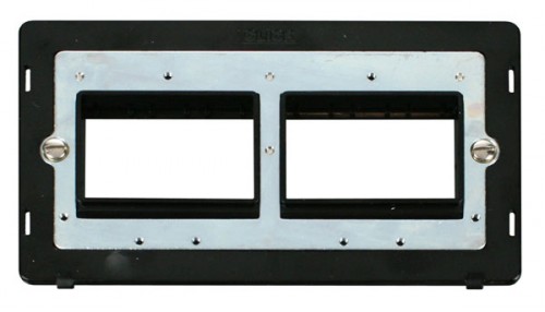 Scolmore Click Definity SIN406BK 2 Gang Plate (2 x 3) Aperture Insert Black