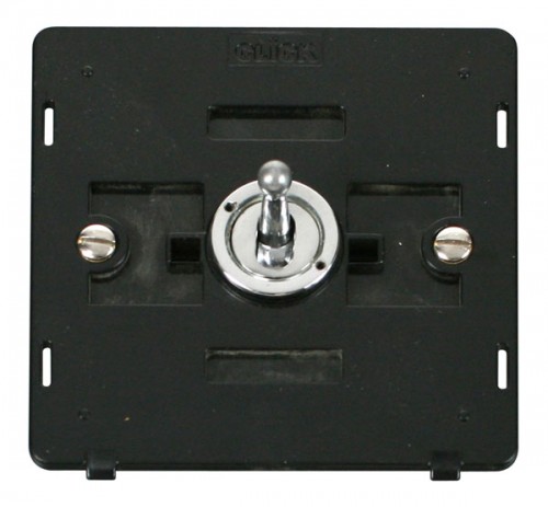 Scolmore Click Definity SIN420CH 10AX 1 Gang Intermediate Toggle Switch Insert Chrome
