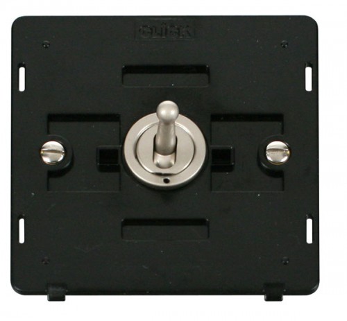 Scolmore Click Definity SIN420PN 10AX 1 Gang Intermediate Toggle Switch Insert Pearl Nickel
