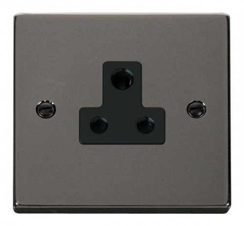 Scolmore Click Deco VPBN038BK 5A Round Pin Socket Outlet