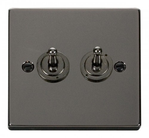 Scolmore Click Deco VPBN422 2 Gang 2 Way 10AX Toggle Switch