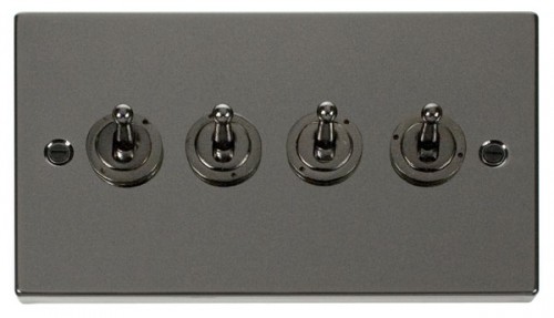 Scolmore Click Deco VPBN424 4 Gang 2 Way 10AX Toggle Switch