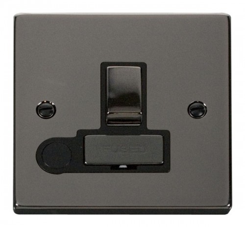 Scolmore Click Deco VPBN551BK 13A Fused Ingot Switched Connection Unit With Flex Outlet