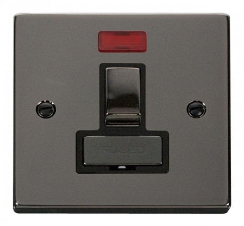 Scolmore Click Deco VPBN752BK 13A Fused Ingot Switched Connection Unit With Neon