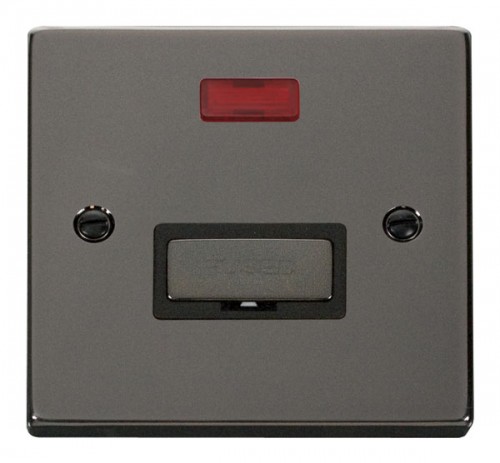 Scolmore Click Deco VPBN753BK 13A Fused Ingot Connection Unit With Neon