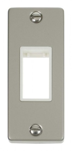 VPPN471WH Single Architrave Plate & Aperture Pearl Nickel
