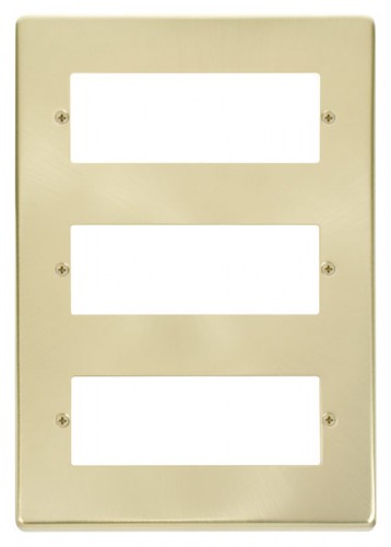 VPSB518 18 Minigrid Module Plate Satin Brass