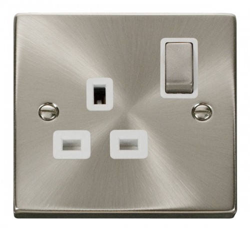 Scolmore Click Deco VPSC535WH 1 Gang 13A DP Ingot Switched Socket Outlet - White