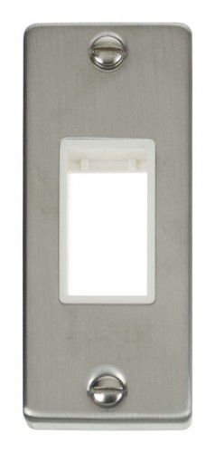 VPSS471WH Single Architrave Plate & Aperture Stainless Steel
