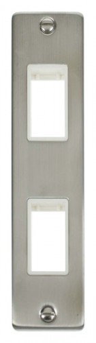 VPSS472WH Double Architrave Plate & Aperture Stainless Steel