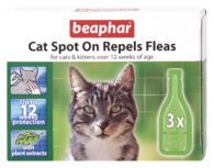Beaphar Cat Spot On Repels Fleas - 12 weeks protection