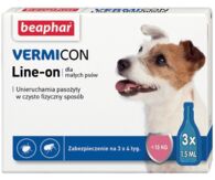 VERMIcon Line-on Dog S - krople przeciwko ektopasożytom dla małych psów <15kg