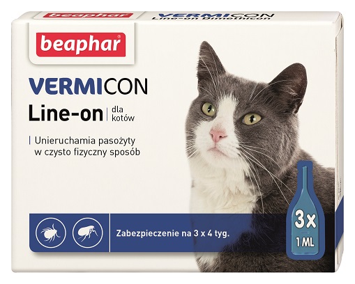 VERMIcon Line-on Cat - krople przeciwko ektopasożytom dla kotów 