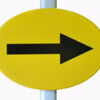 Yellow course marker