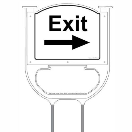 Exit with arrows