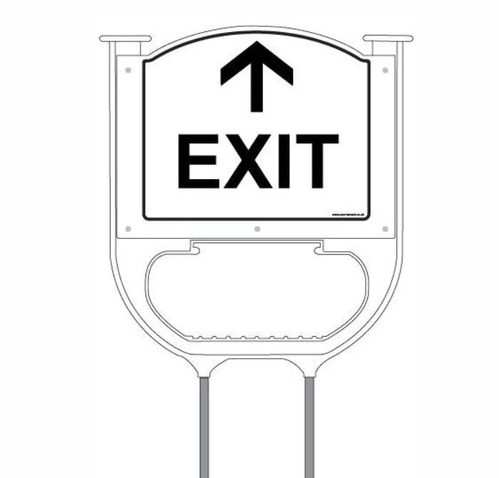 Exit with arrows