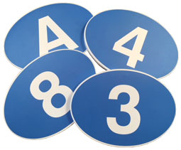Blue Course markers