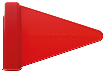 Red single point flag