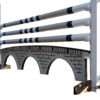 Curved Bridge filler Stone bridge with railings design